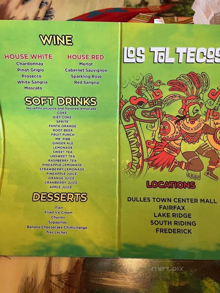 Los Toltecos Lakeridge - Lakeridge, VA menu_pic