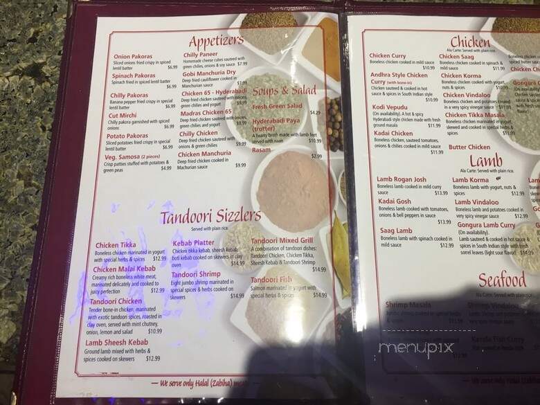 Spice Fine Indian Cuisine - San Antonio, TX menu_pic