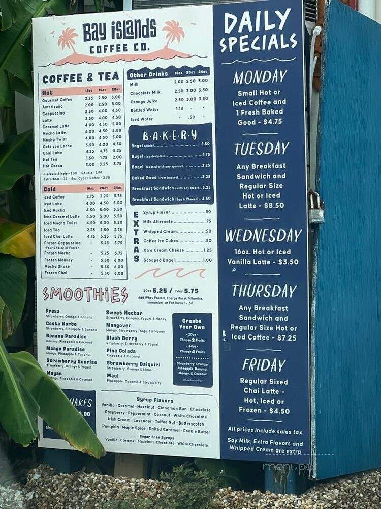 Bay Islands Coffee Company - Gainesville, FL menu_pic