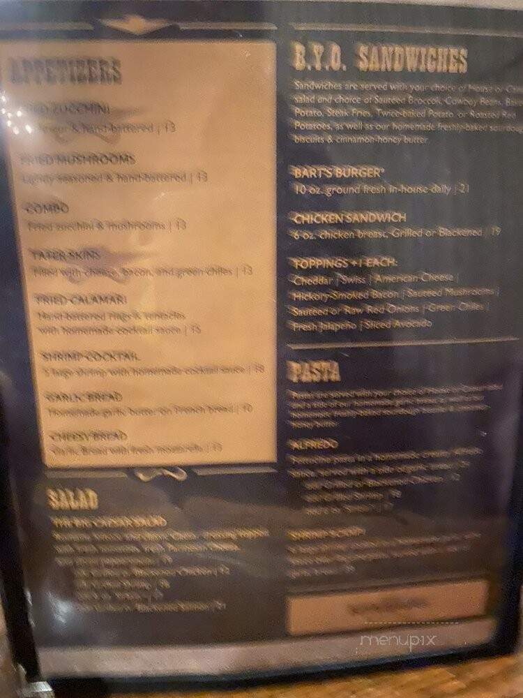 Black Barts Steak Hse Saloon - Flagstaff, AZ menu_pic