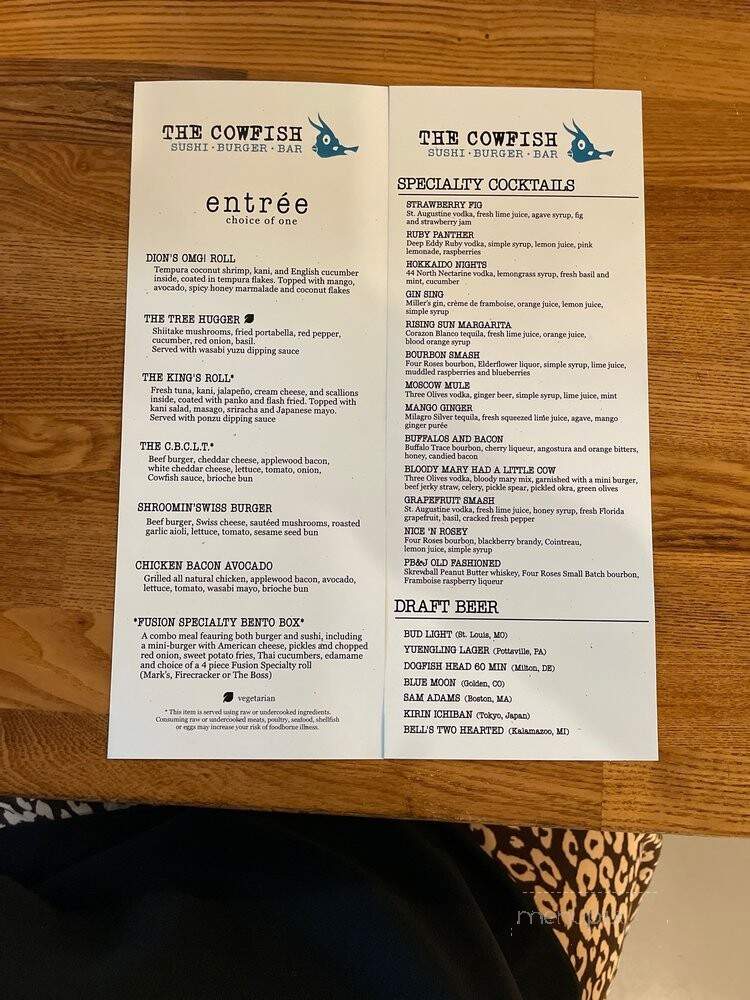 The Cowfish Sushi Burger Bar - Orlando, FL menu_pic