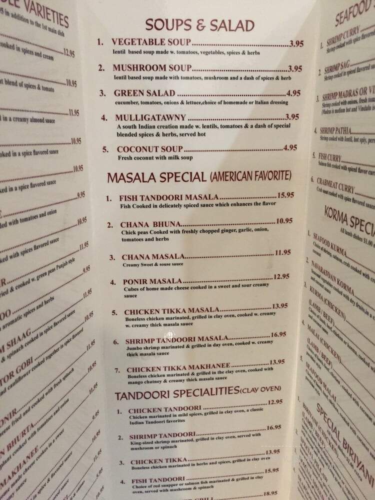 Modhu Mitha Indian Restaurant - New York, NY menu_pic