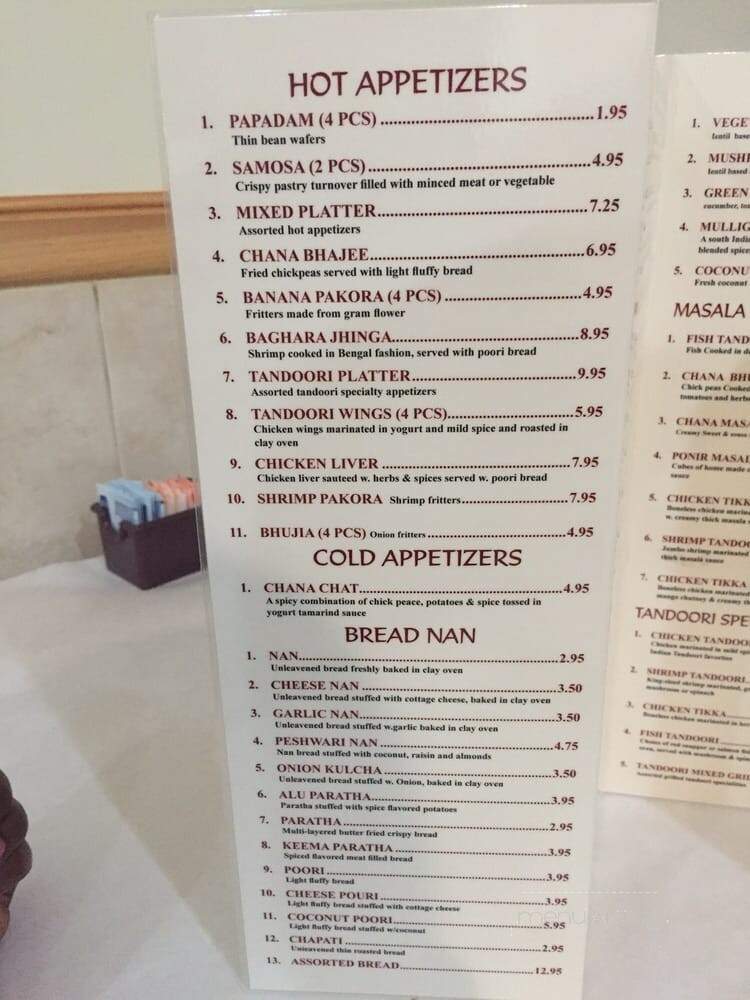 Modhu Mitha Indian Restaurant - New York, NY menu_pic