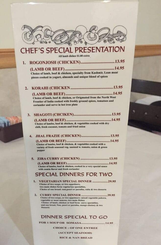Modhu Mitha Indian Restaurant - New York, NY menu_pic