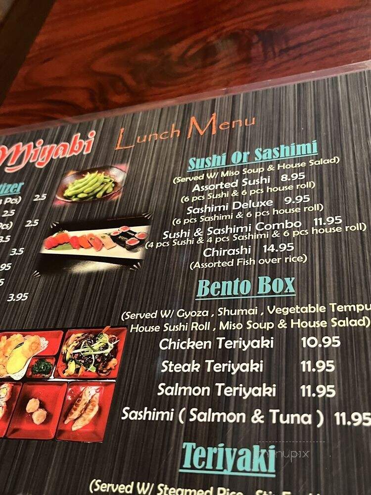 Miyabi Sushi Japanese Restaurant - Houston, TX menu_pic
