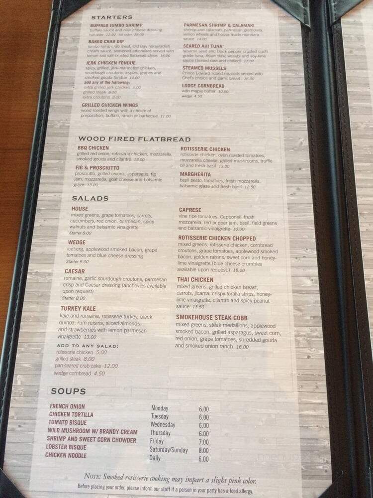 Redstone American Grill - Burlington, MA menu_pic