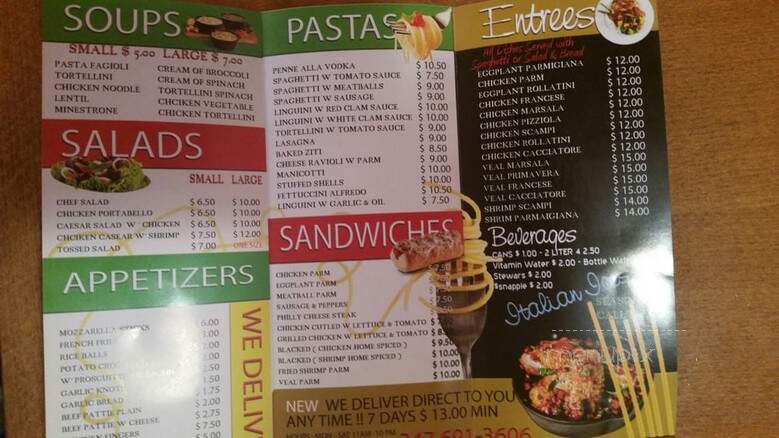 The Bronx Pizzeria - Bronx, NY menu_pic