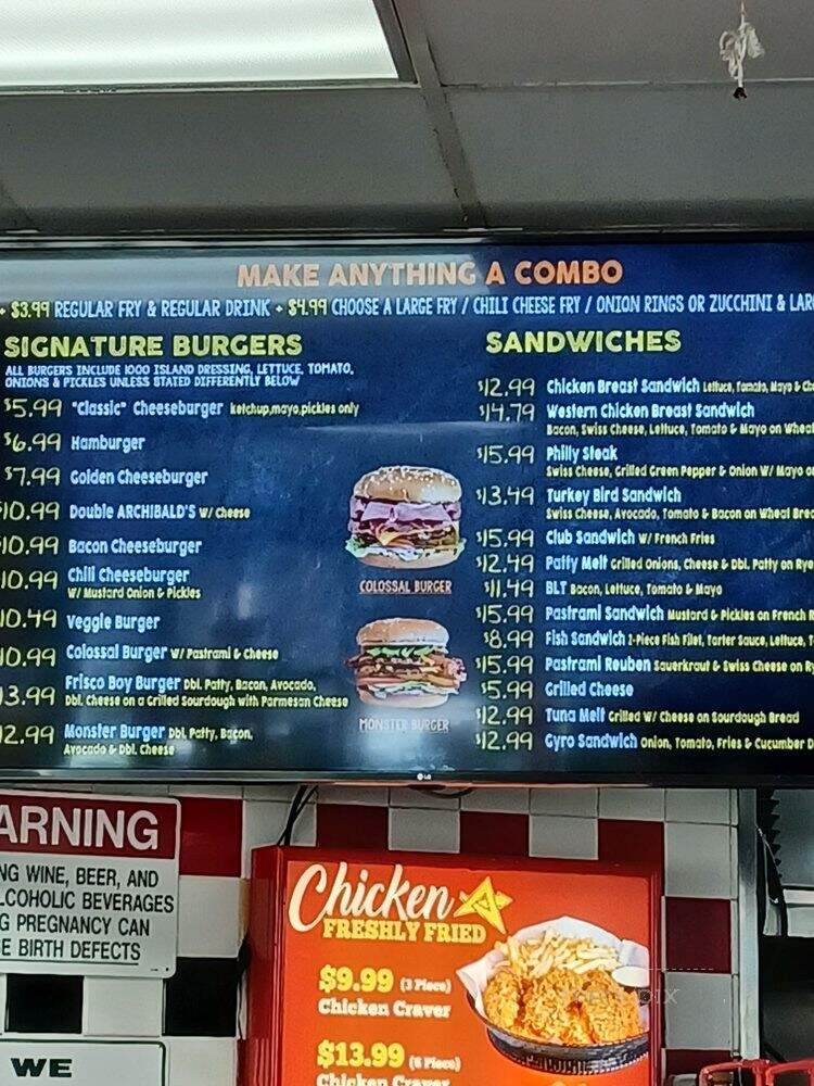 Archibald's Drive-thru - Chino HIlls, CA menu_pic
