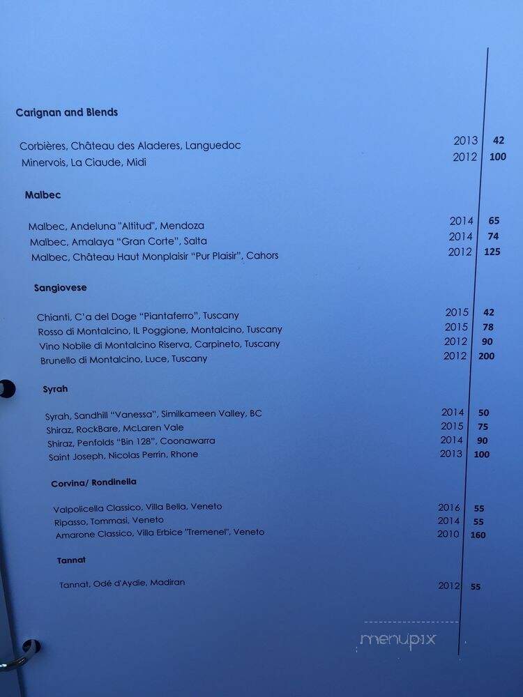Sur-lie - French Restaurant Ottawa - Ottawa, ON menu_pic
