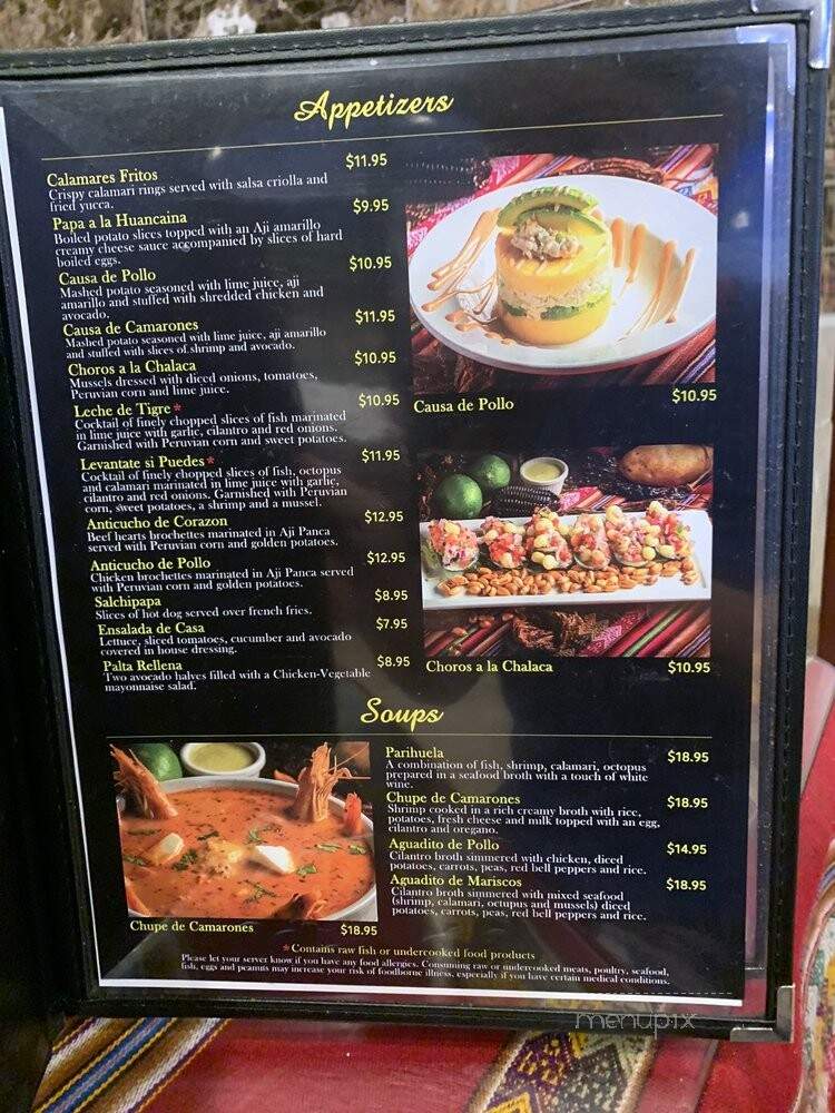Memories Of Peru Pollos A La Brasa - Orlando, FL menu_pic