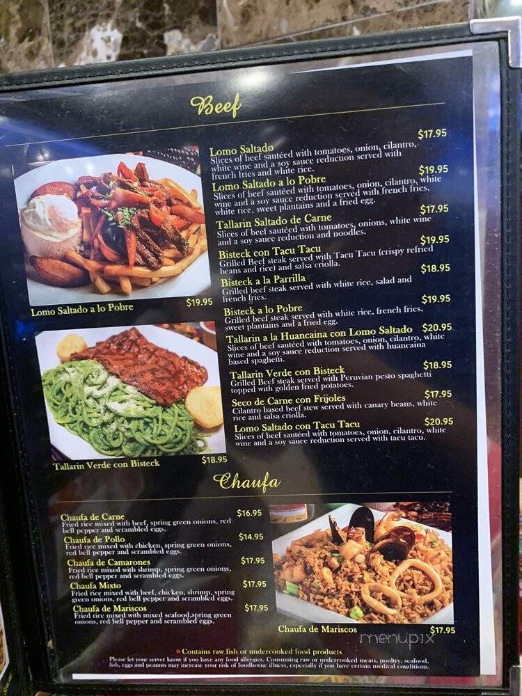 Memories Of Peru Pollos A La Brasa - Orlando, FL menu_pic