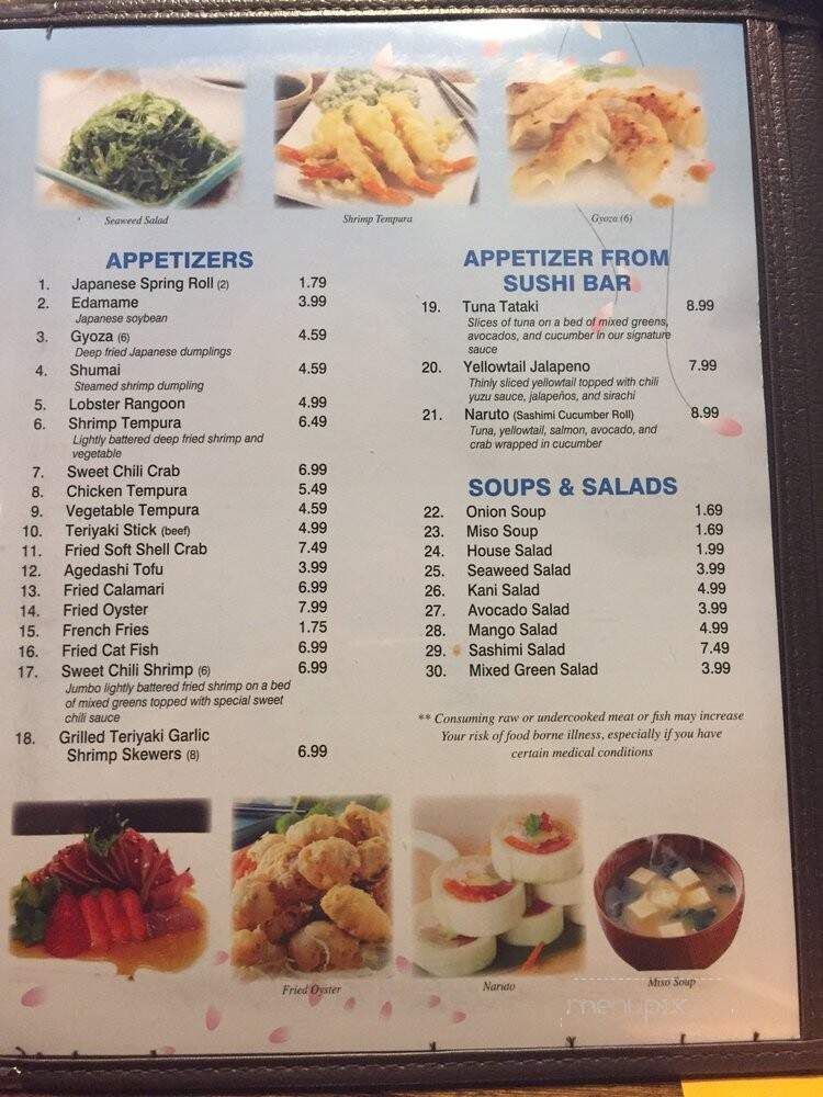 Yamato Sushi & Steakhouse - Senatobia, MS menu_pic