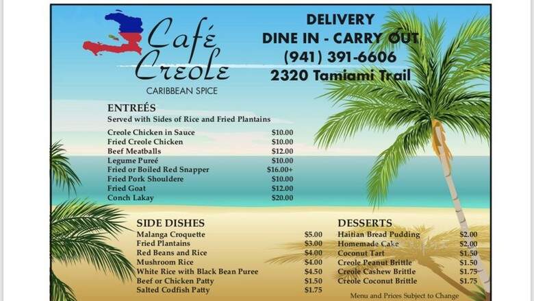 Cafe Creole Caribbean Spice - Port Charlotte, FL menu_pic