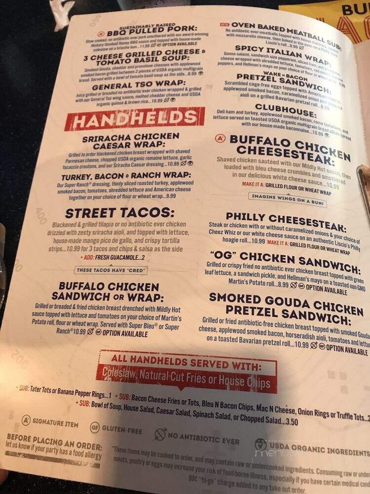 Arooga's - Allentown, PA menu_pic
