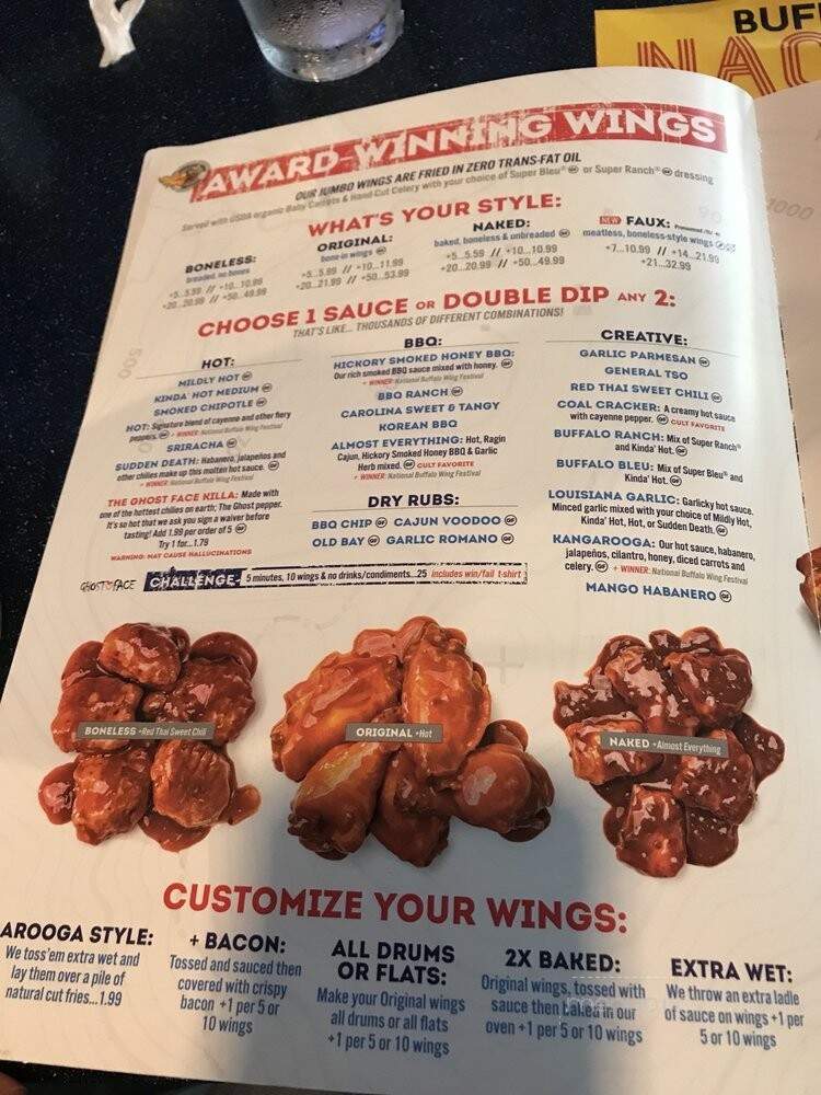 Arooga's - Allentown, PA menu_pic