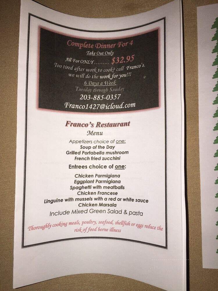 Franco's Ristorante - Brookfield, CT