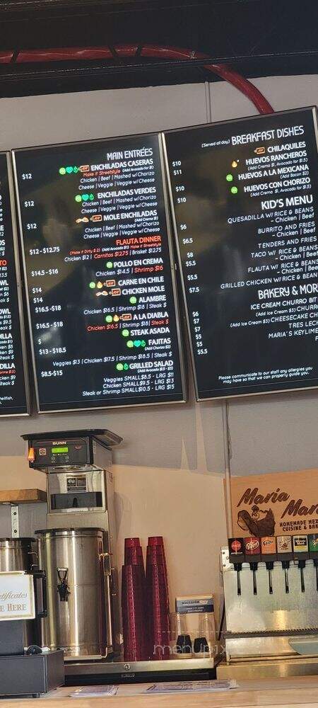 Maria Maria Homemade Mexican Cuisine & Bakery - Tallahassee, FL menu_pic