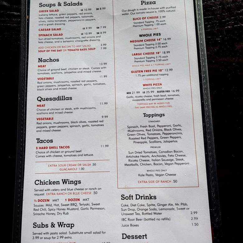 Slice Of Life Pizzeria & Pub - Wilmington, NC menu_pic