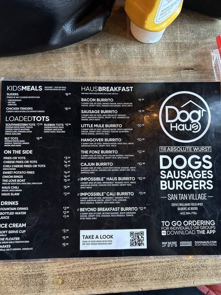 Dog Haus - Gilbert, AZ menu_pic