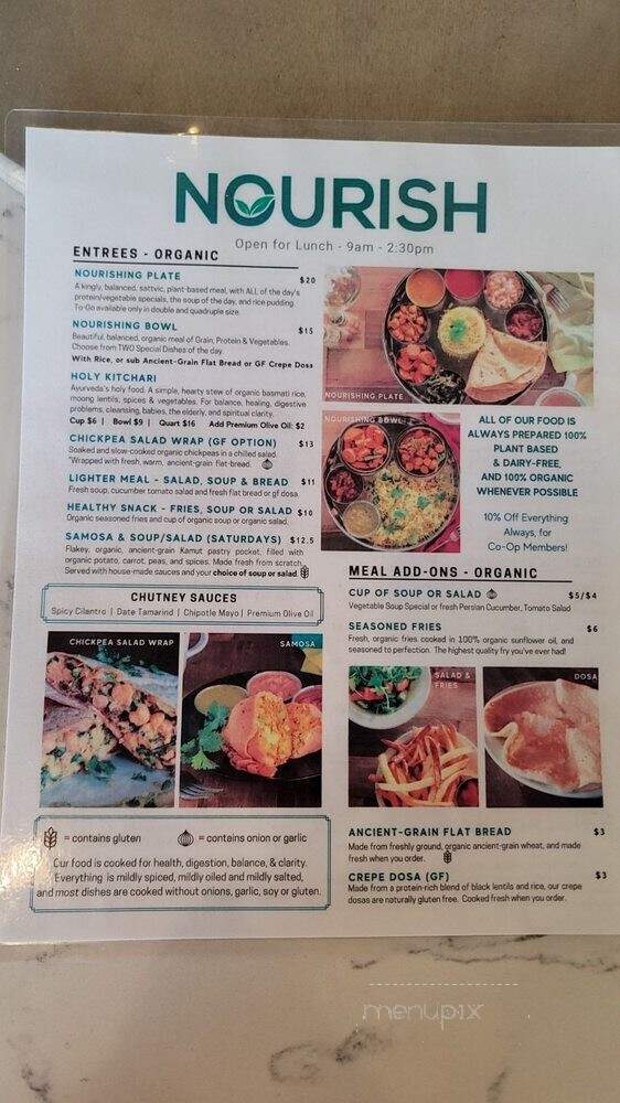 Nourish - Costa Mesa, CA menu_pic