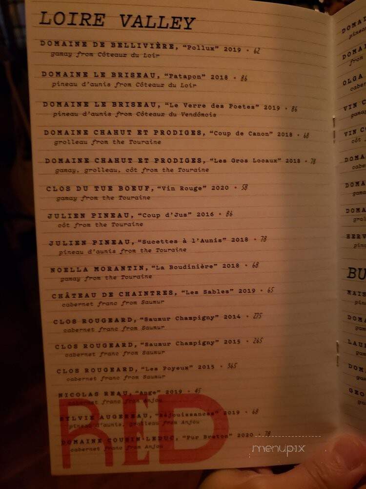 Le Caveau - Philadelphia, PA menu_pic