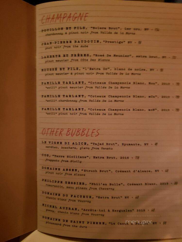 Le Caveau - Philadelphia, PA menu_pic