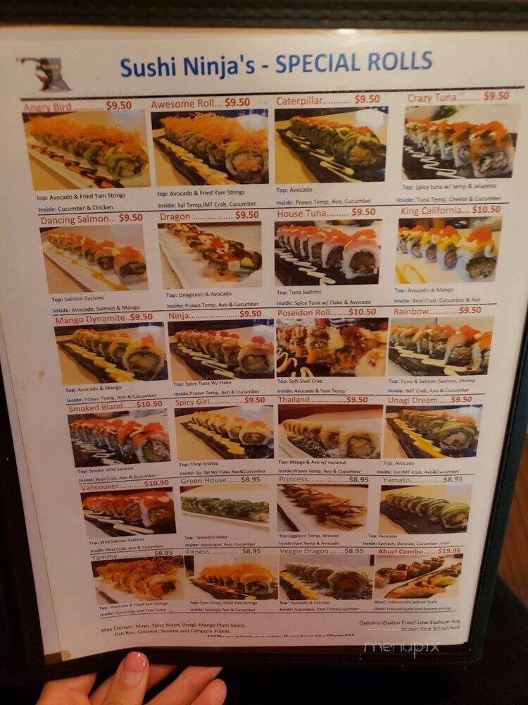 Sushi Ninja - Vancouver, BC menu_pic