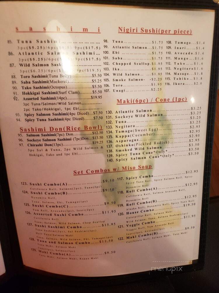 Sushi Ninja - Vancouver, BC menu_pic