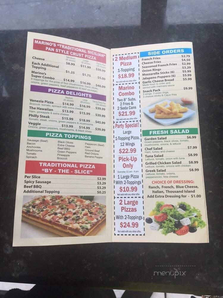 Marinos Pizza Subs - Alexandria, VA menu_pic