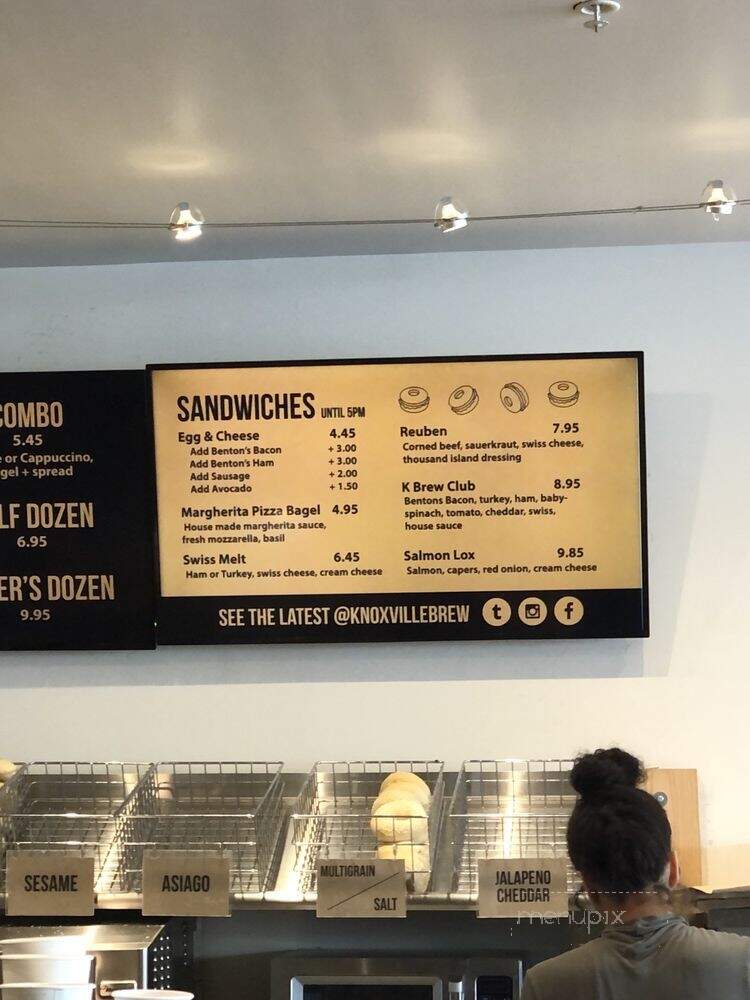 K Brew - Knoxville, TN menu_pic