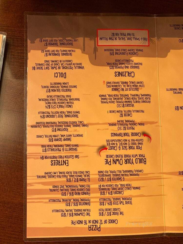 Sfereco River Walk - Flower Mound, TX menu_pic