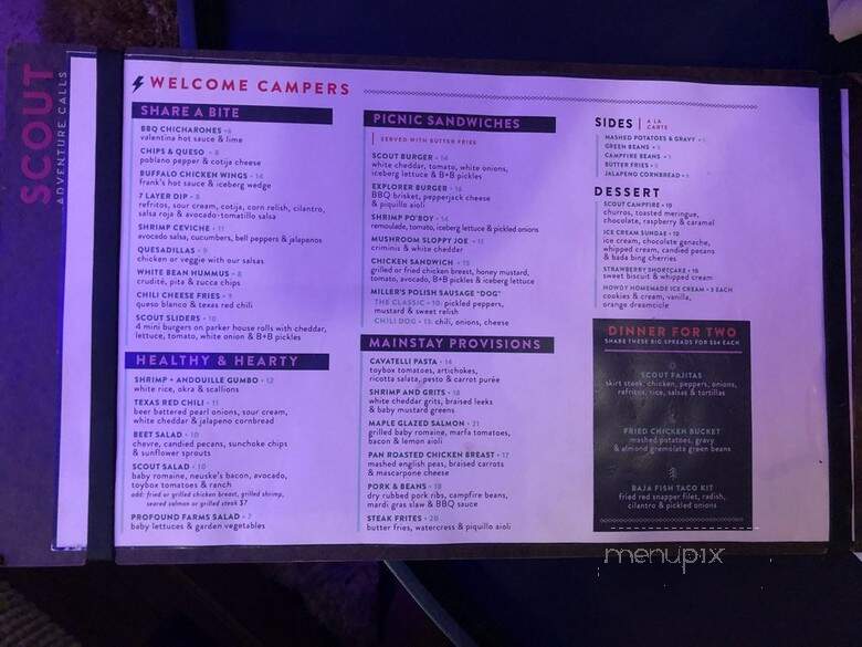 Scout - Dallas, TX menu_pic