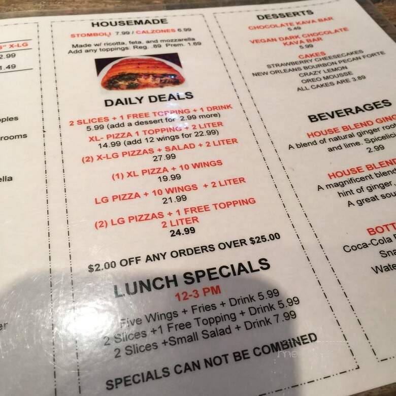 Bakaris Plant Based Pizza - Atlanta, GA menu_pic