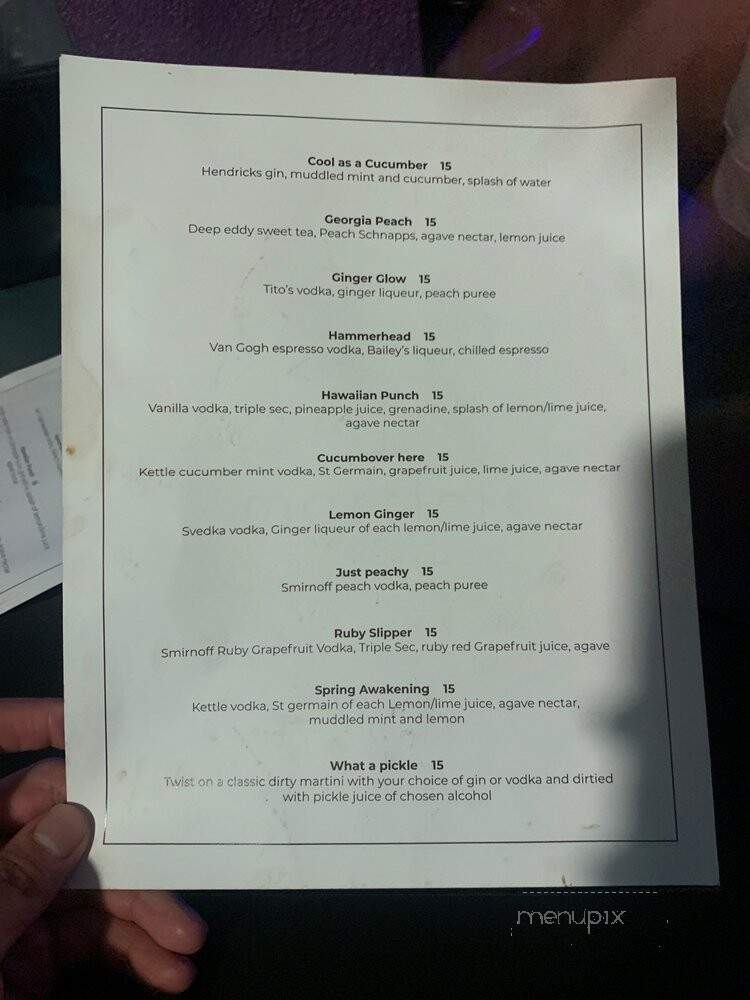 Martinis San Diego - San Diego, CA menu_pic