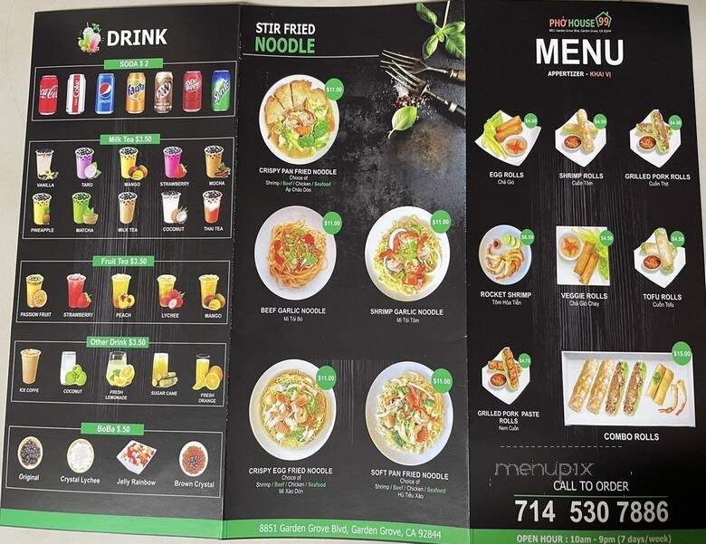 Pho House 99 - Garden Grove, CA menu_pic