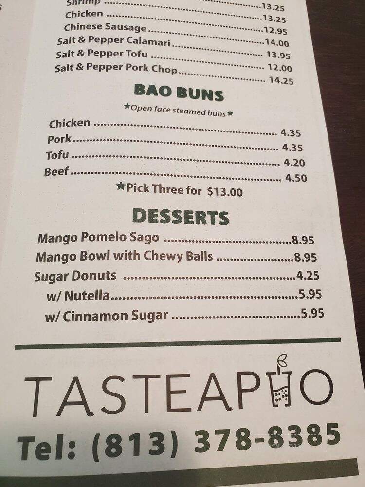 Tastea Pho - Brandon, FL menu_pic