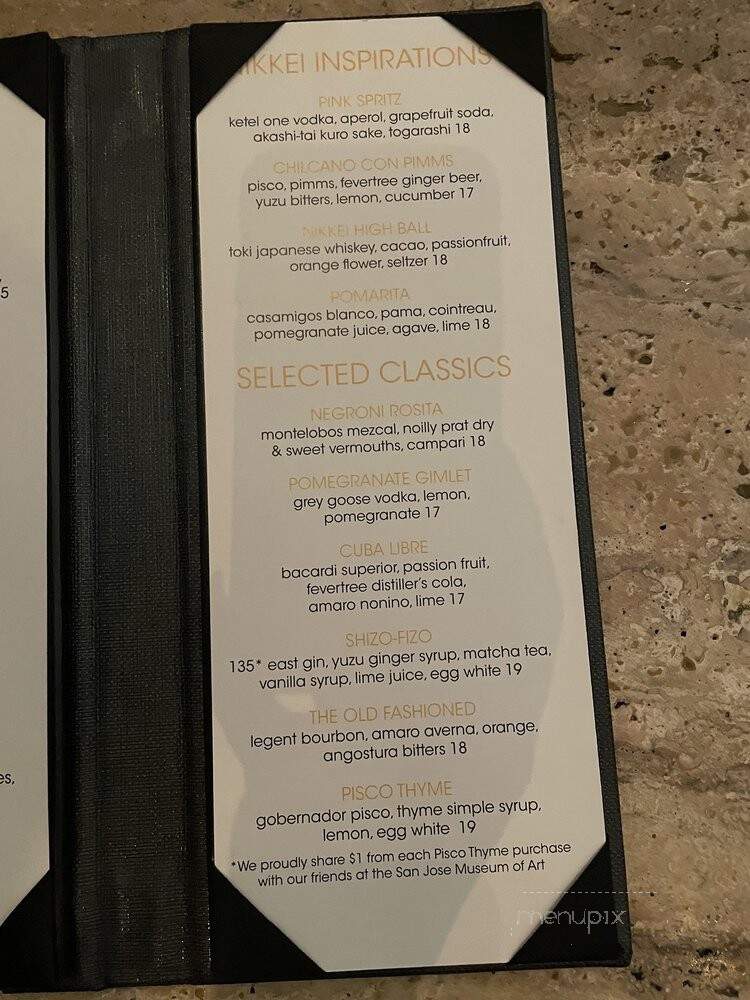 Aji Bar & Robata - San Jose, CA menu_pic