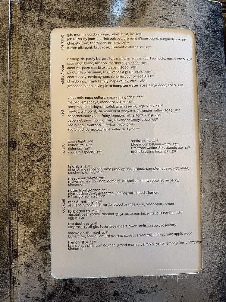 Gordon Ramsay Hell's Kitchen - Las Vegas, NV menu_pic
