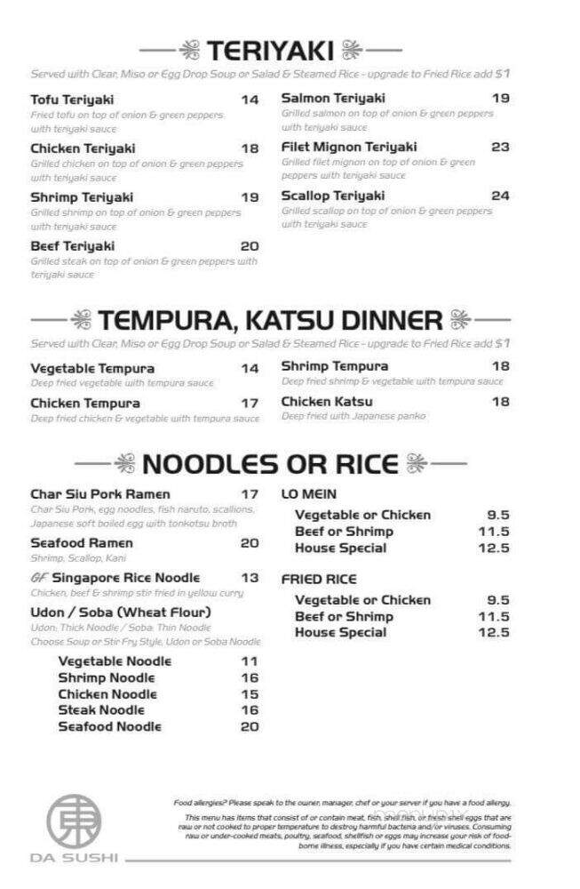 Da Sushi - Rockledge, FL menu_pic