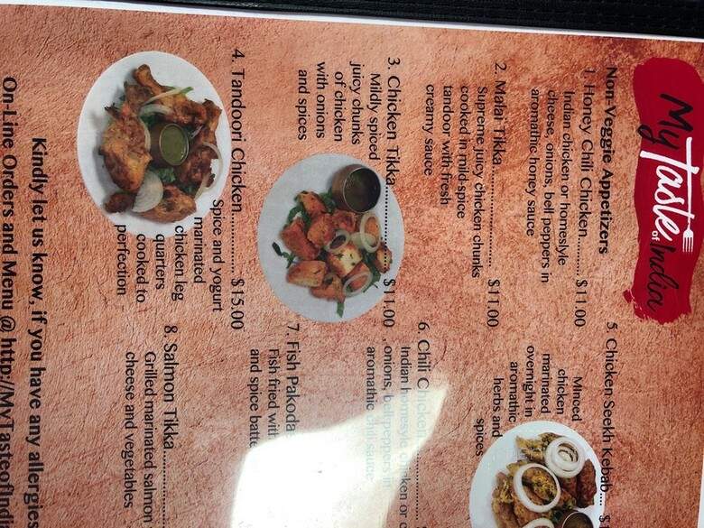 My Taste of India - harrisburg, PA menu_pic
