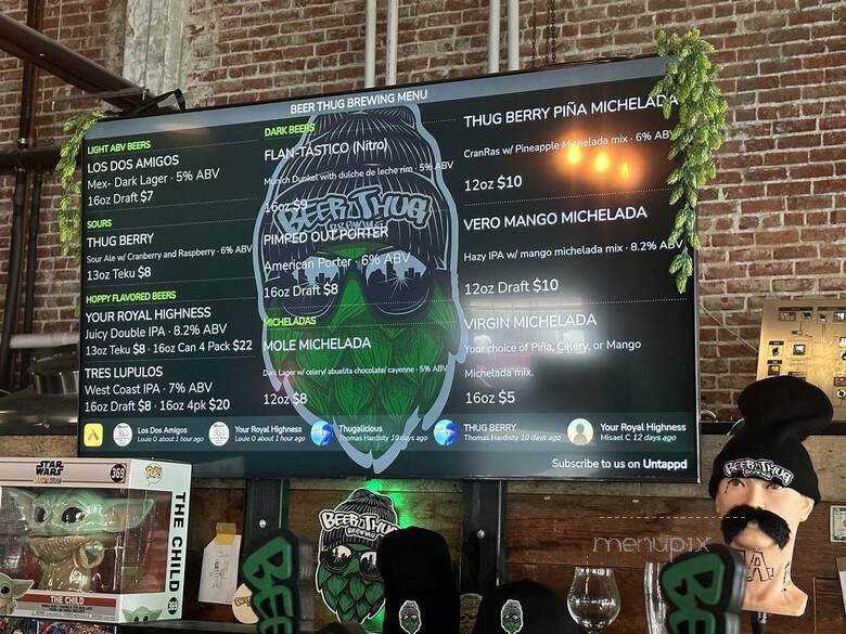 Beer Thug Brewing - Bell, CA menu_pic