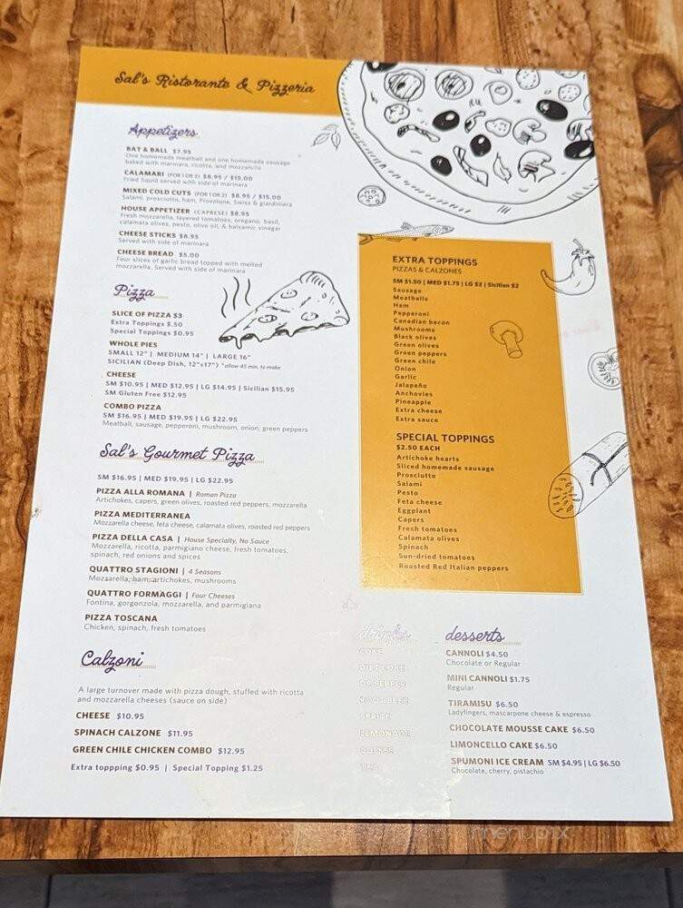 Sal's - Albuquerque, NM menu_pic