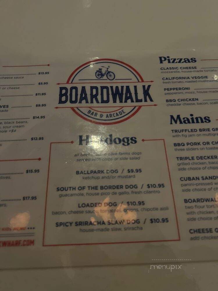 Boardwalk Bar and Arcade - SW Washington, DC menu_pic