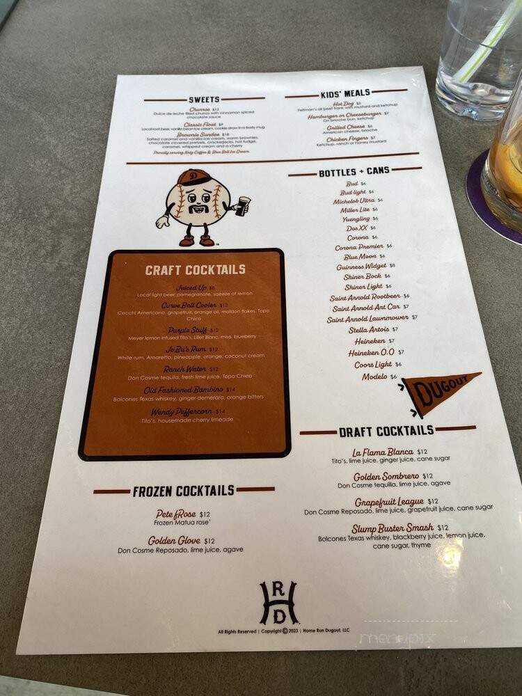 Home Run Dugout - Katy, TX menu_pic