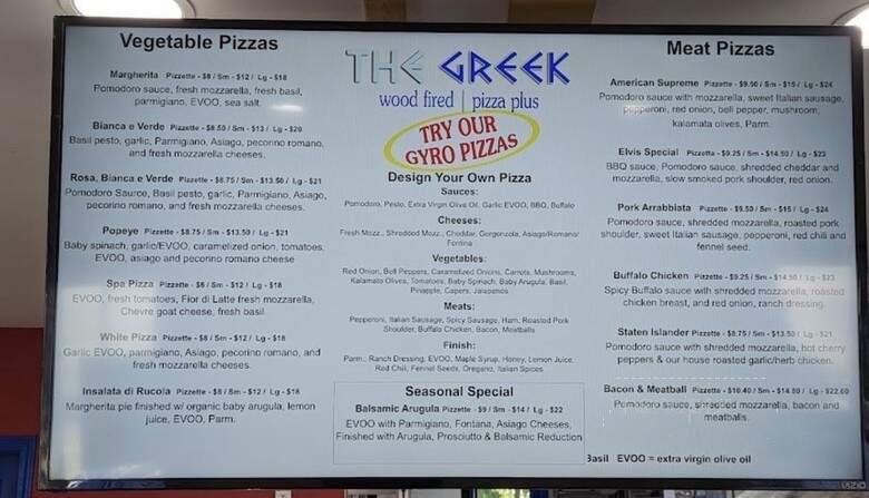 The Greek Wood Fired Pizza Plus - Bethel, CT menu_pic