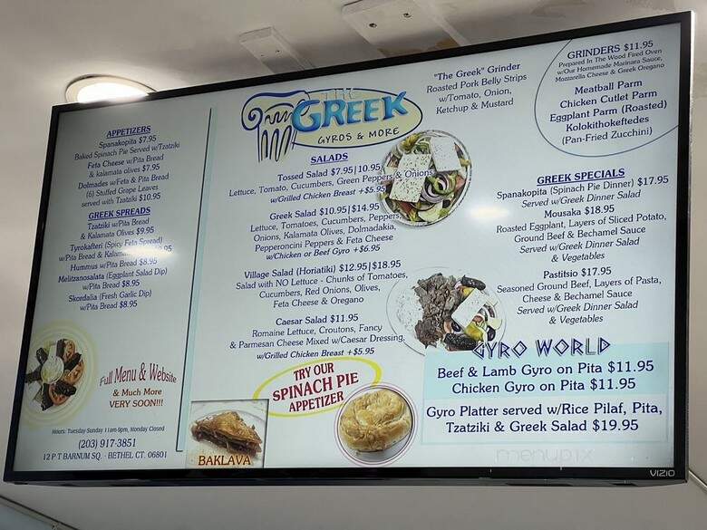 The Greek Wood Fired Pizza Plus - Bethel, CT menu_pic