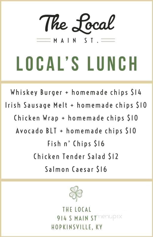 The Local - Hopkinsville, KY menu_pic