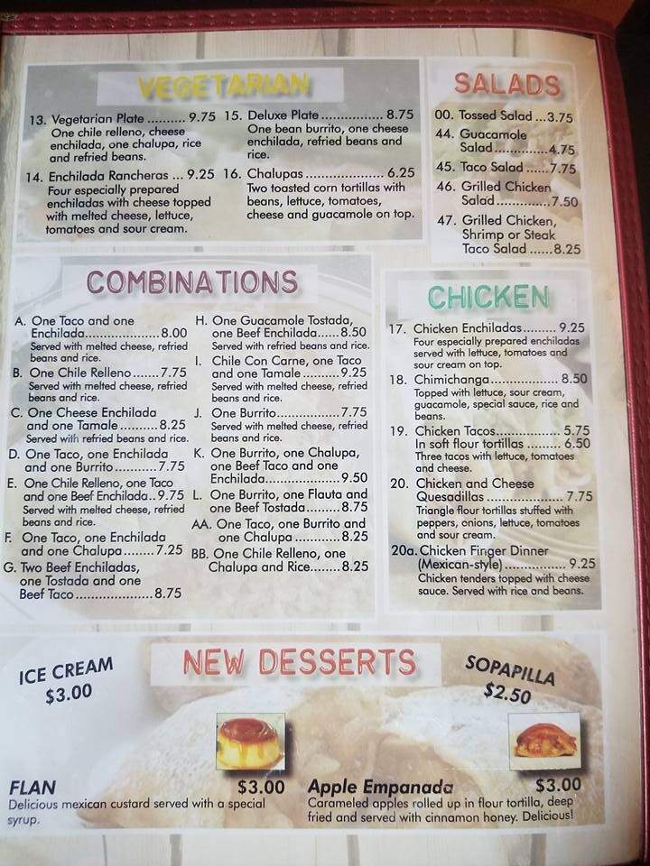 Old Mexico - Donalsonville, GA menu_pic