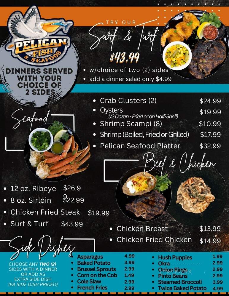 Pelican Fish & Seafood - Texarkana, AR menu_pic