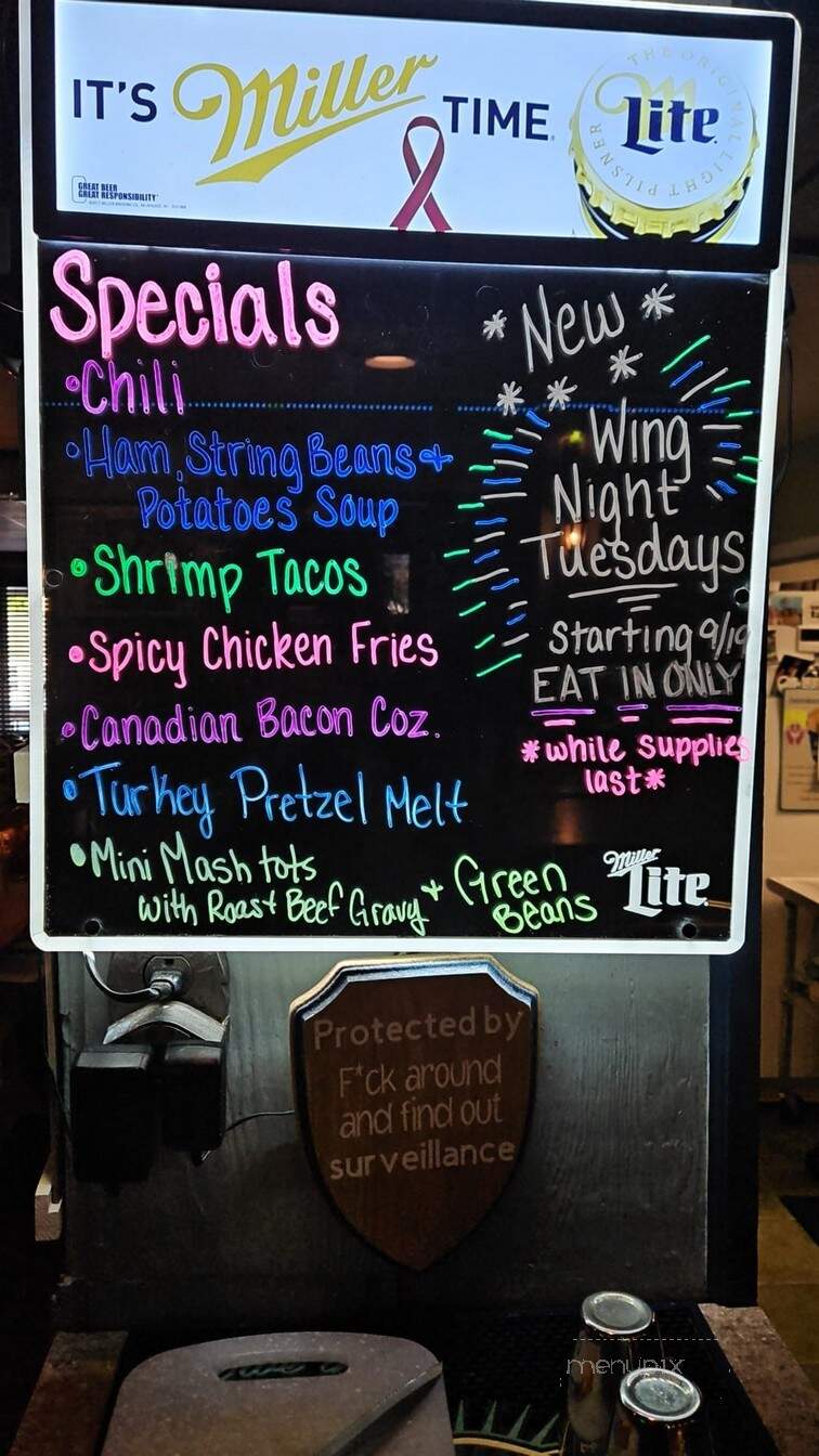 Domers Bar & Grill - Williamsport, PA menu_pic